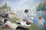 Georges Seurat batbers at asnieres USA oil painting artist